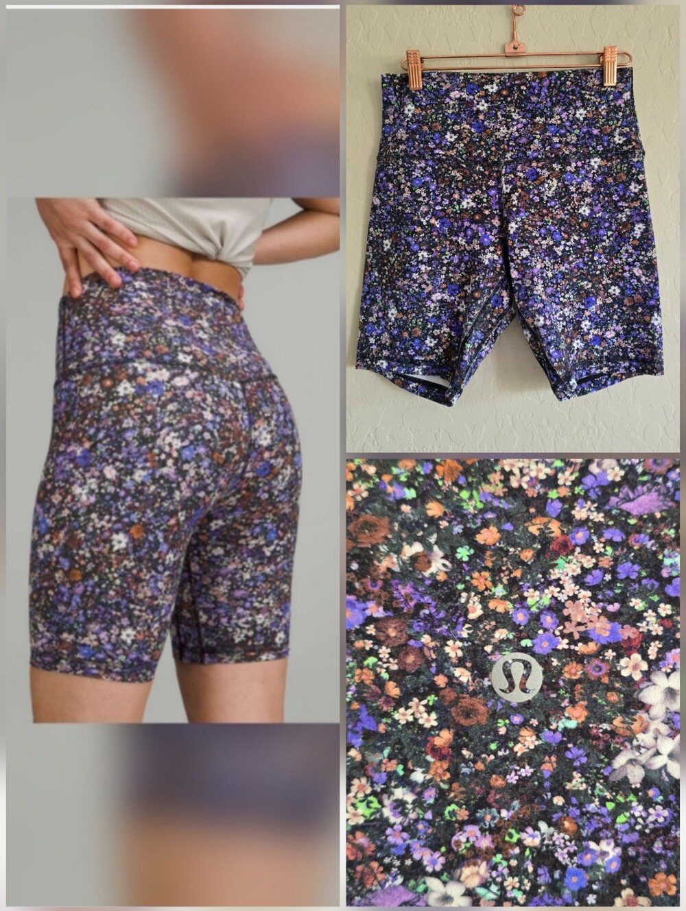 Lululemon Align High Rise Short 8" Size 8 Flower Burst Multi